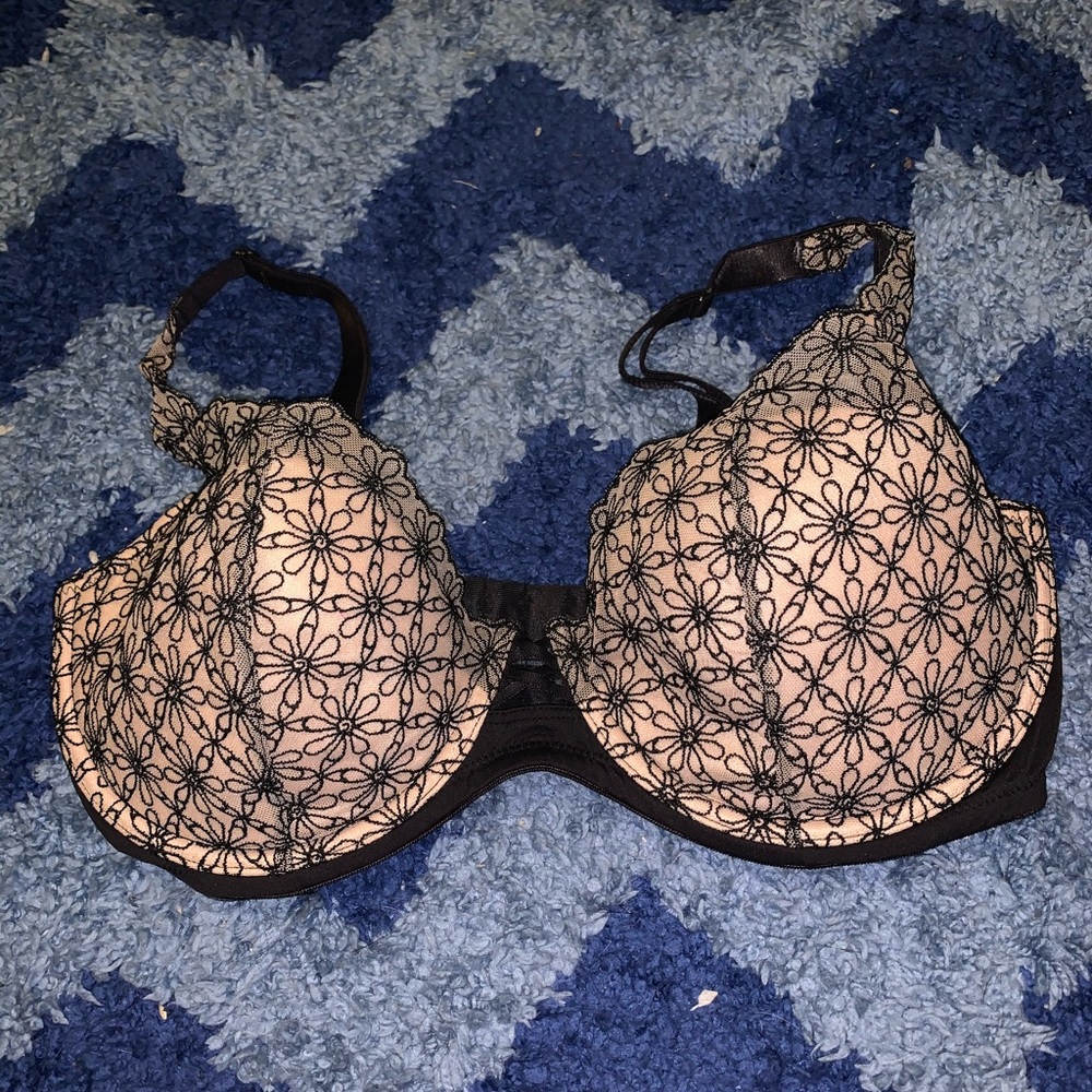 TAN FLOWER PRINT BRA